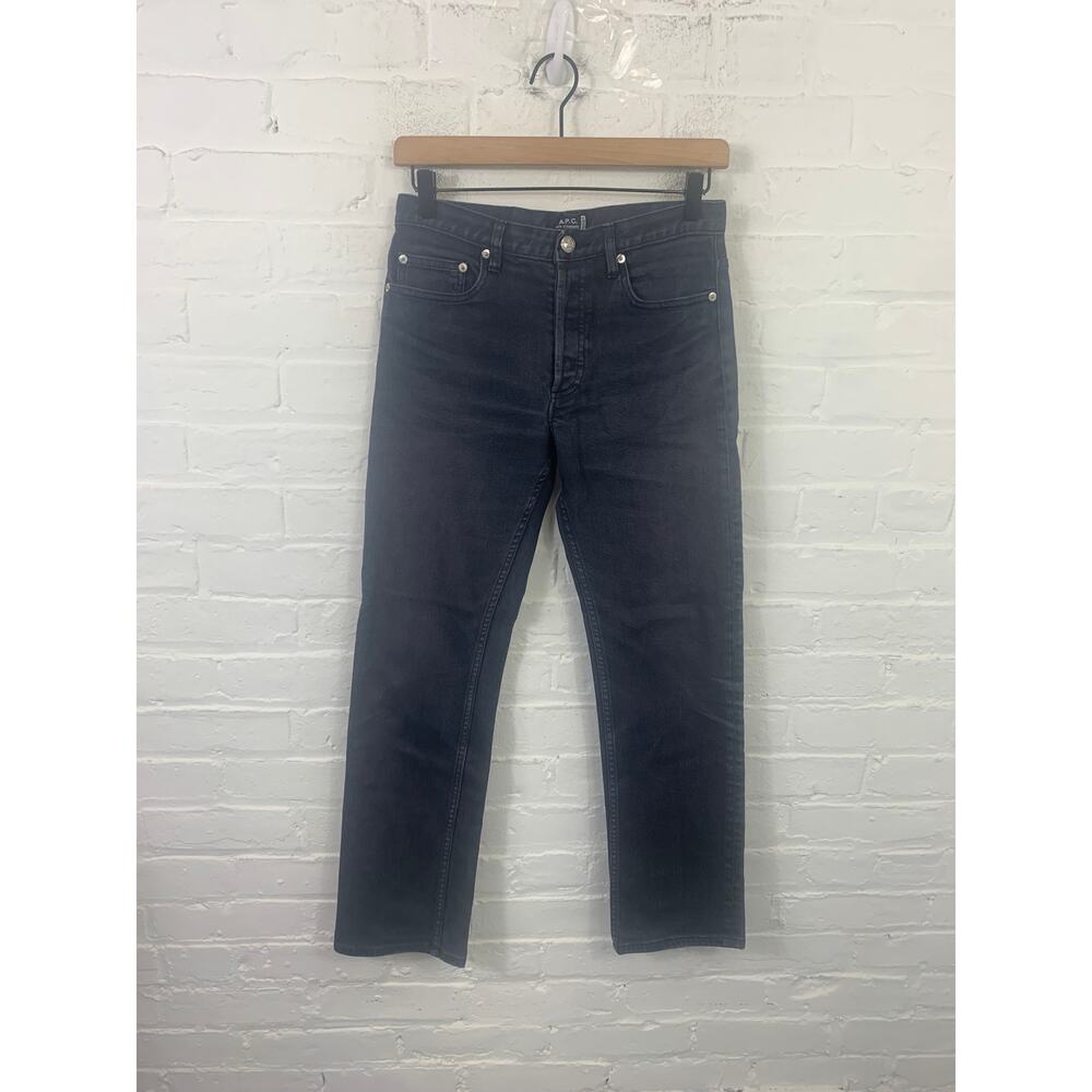 A.P.C. Men's Petit Standard Whisker Fits Straight Leg Denim Jeans Black Size 27